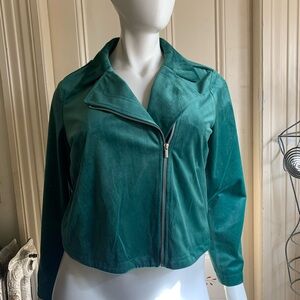 NWT LC Lauren Conrad Emerald Moto Jacket